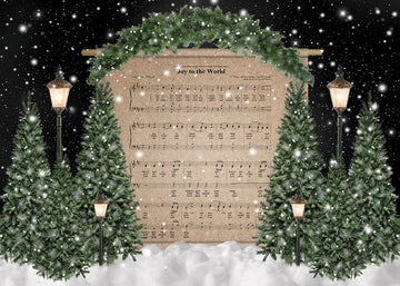 Avezano Musical Note Background Board in Snow Photography-AVEZANO