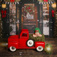 Avezano Merry Christmas Shop Photography Backdrop