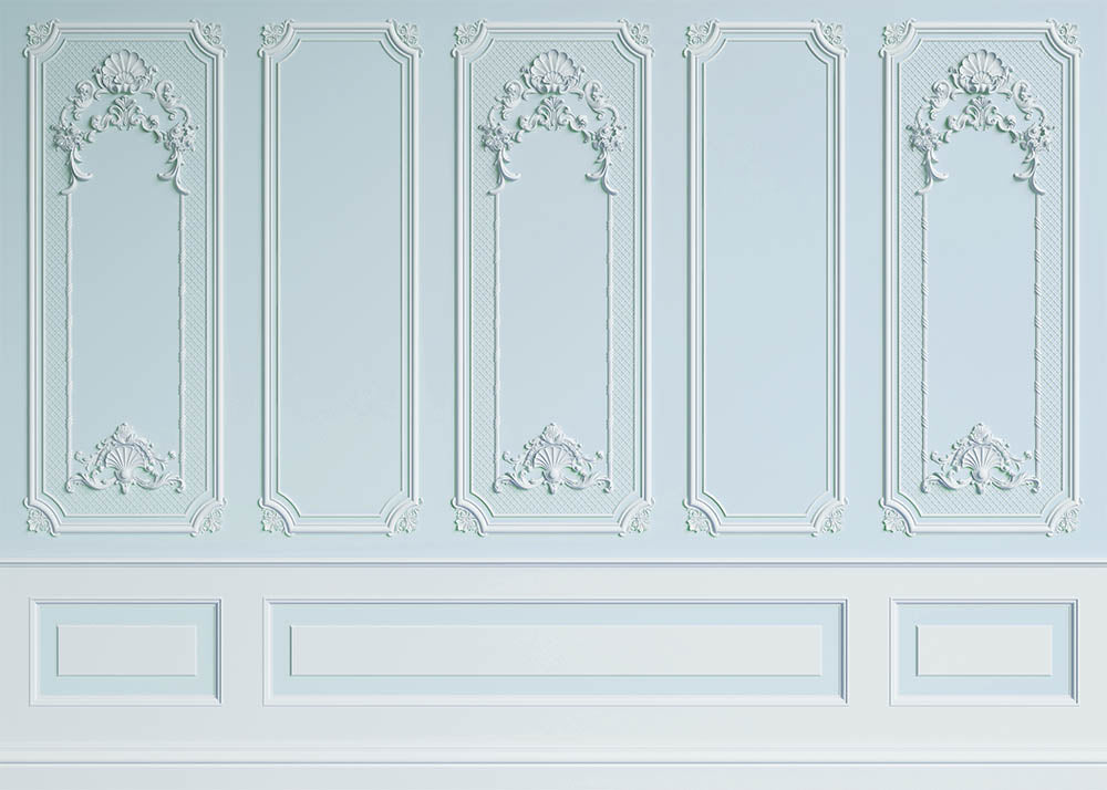 Avezano Elegant Aqua Blue Wall Photography Backdrop-AVEZANO