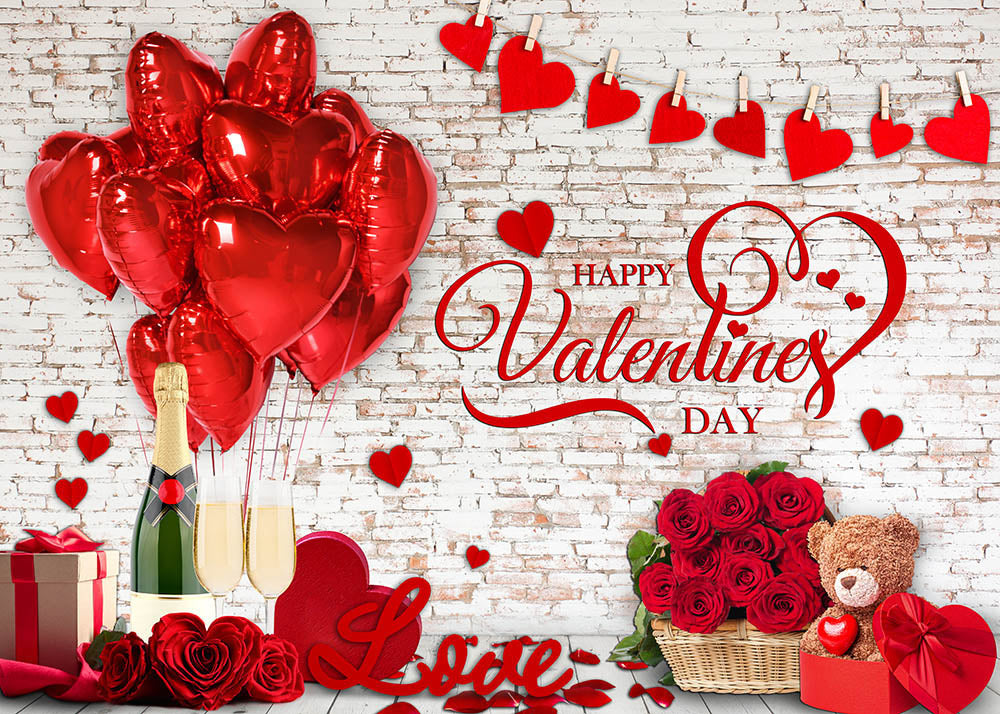 Avezano Brick Wall Happy Valentine&