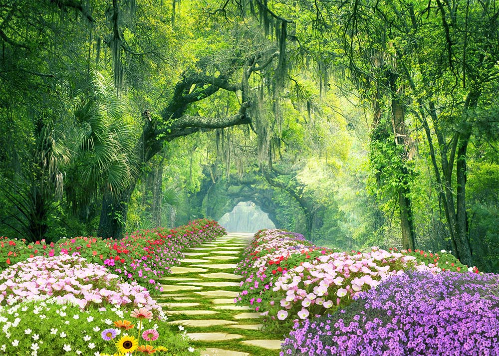 Avezano New Spring Garden Photography Backdrop-AVEZANO