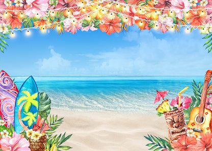Avezano Beach Party Backdrop For Photography-AVEZANO