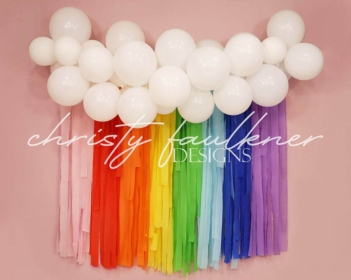 Avezano Rainbow Cloud Pink Backdrop For Photography Designed By Christy Faulkner-AVEZANO