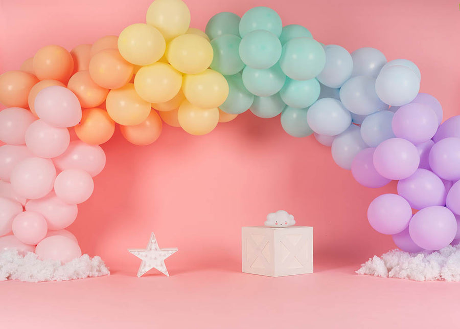 Avezano Balloon Party on Pink Background Photography-AVEZANO