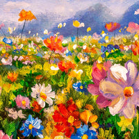 Avezano Hand-Painted Flower Oil Painting Backdrop For Photography-AVEZANO