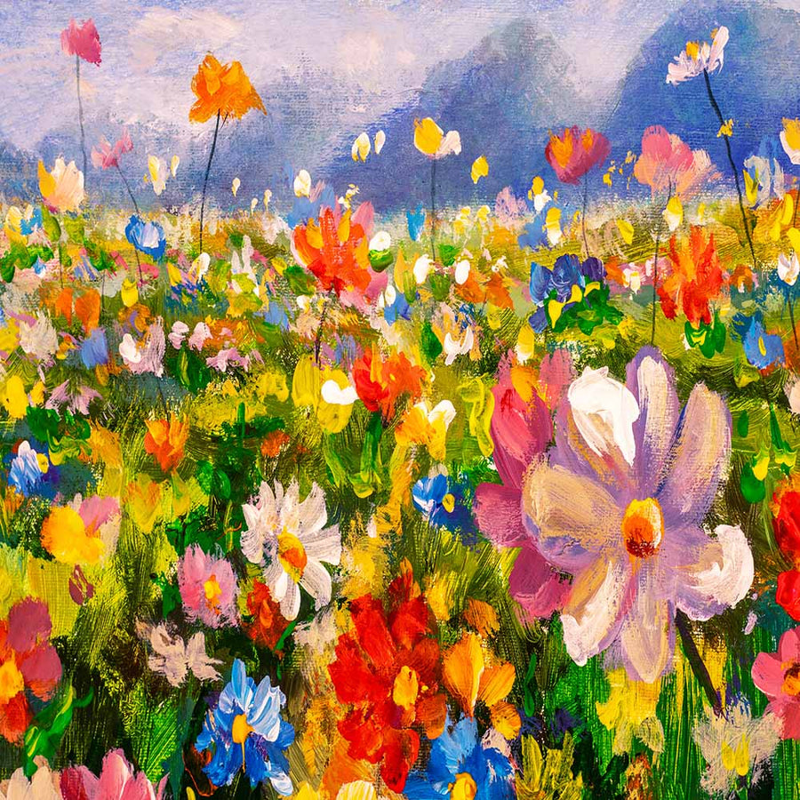 Avezano Hand-Painted Flower Oil Painting Backdrop For Photography