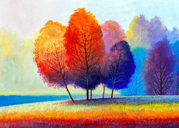 Avezano Colored Trees Backdrop For Photography-AVEZANO