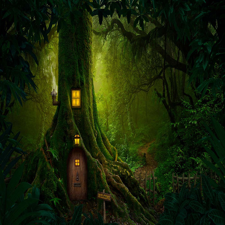 Avezano Forest Treehouse Backdrop For Photography