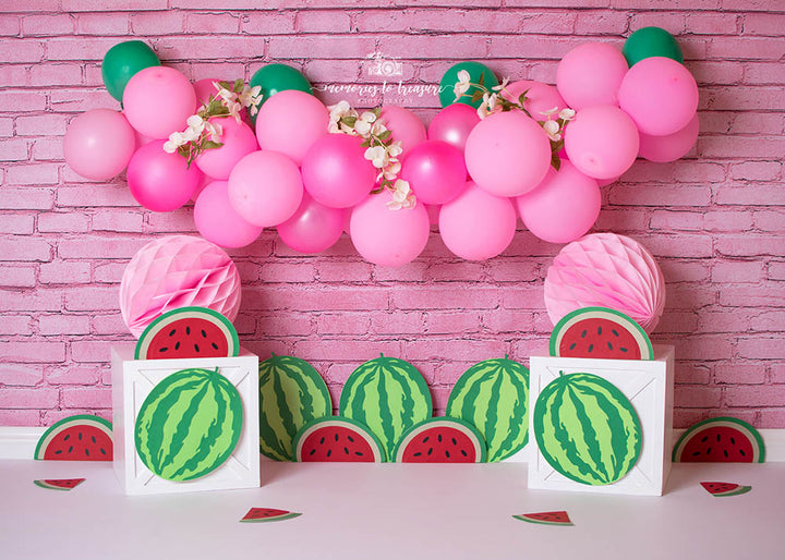 Avezano Watermelon&Balloons Backdrop for Photography Designed By Paula Easton-AVEZANO