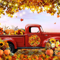 Avezano Thanksgiving Pickup Truck Backdrop For Photography-AVEZANO