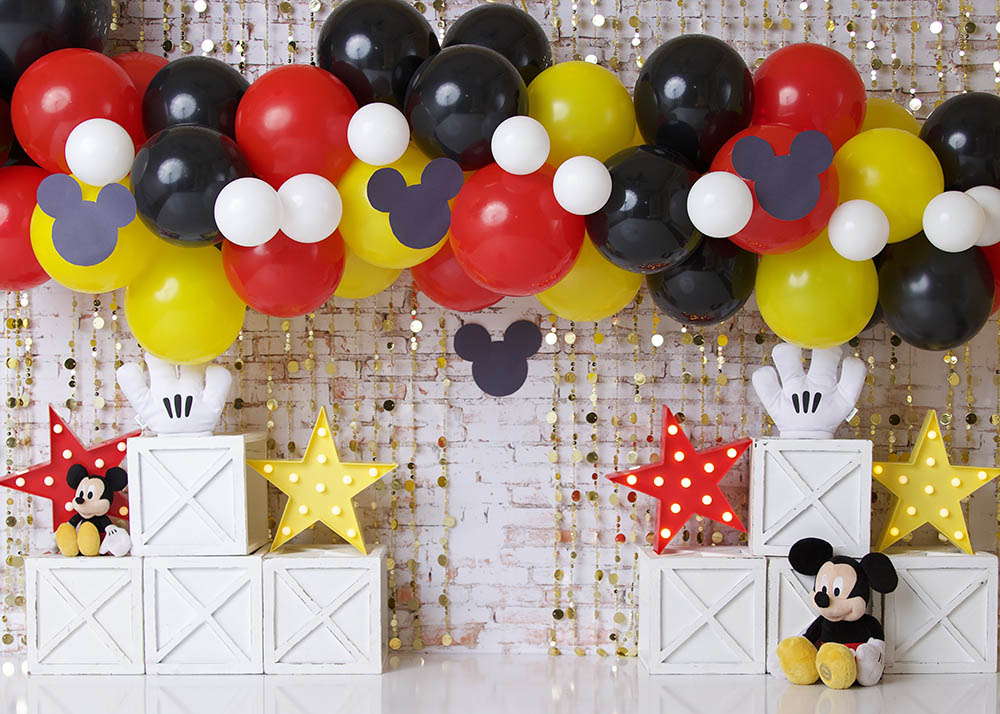 Avezano Cute Mouse Balloon Photography Background by Stefany Figueroa
