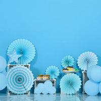 Avezano Blue-Themed Doughnuts Backdrop For Photography Designed By Gwen Studio-AVEZANO
