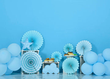 Avezano Blue-Themed Doughnuts Backdrop For Photography Designed By Gwen Studio-AVEZANO