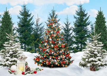 Avezano Christmas Tree Full Of Gifts Photography Background-AVEZANO