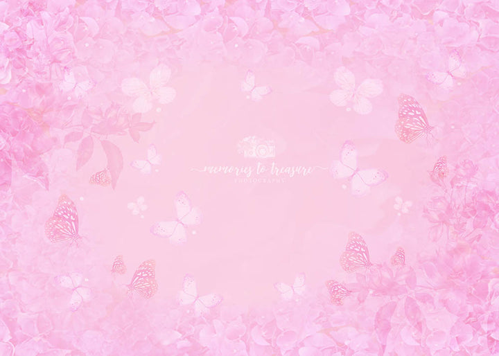 Avezano Pink Butterfly Fantasy Backdrop for Photography By Paula Easton-AVEZANO
