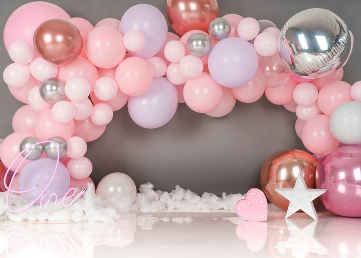 Avezano Balloon Matching Pink Party Photography Background-AVEZANO