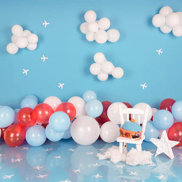 Avezano Fantasy Blue Sky Balloon Scene Photography Background