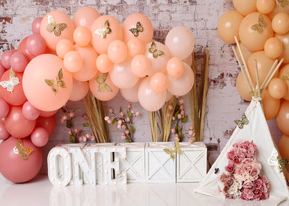 Avezano Balloons and Butterfly Party Photography Background by Stefany Figueroa-AVEZANO