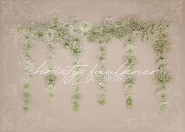 Avezano Drooping White Flower Vines Backdrop Designed By Christy Faulkner-AVEZANO