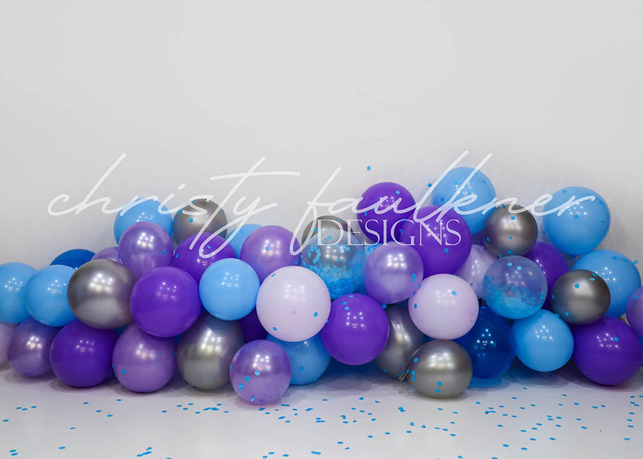 Avezano Blue and Purple Balloons Backdrop Designed By Christy Faulkner-AVEZANO