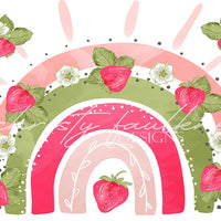 Avezano Pink Strawberry Little Rainbow Photography Backdrop Designed By Christy Faulkner-AVEZANO