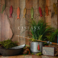 Avezano Fishing Wood Photography Backdrop Designed By Casi Ann