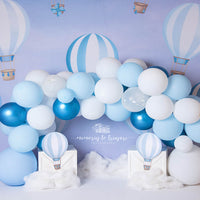 Avezano Blue Balloon Party Backdrop for Photography By Paula Easton