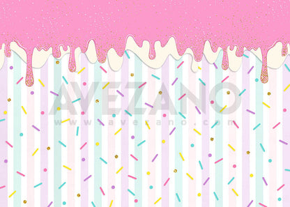 Avezano Summer Donut Theme Birthday Party Photography Background-AVEZANO