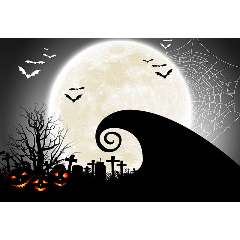 Toile de fond pour photographie d'Halloween nocturne effrayante d'Avezano