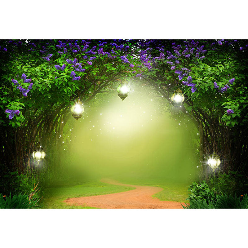 Avezano The Entrance To The Fairy Tale Forest With Lilacs Photography Backdrop For Children-AVEZANO