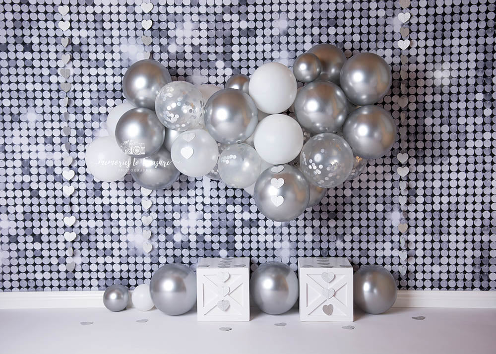 Avezano Glitter Balloon Backdrop for Photography By Paula Easton-AVEZANO