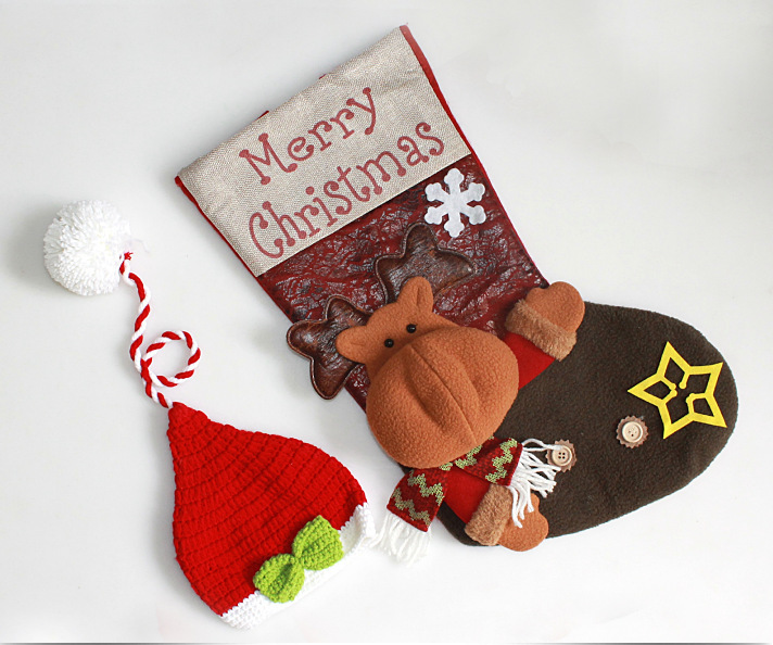 Avezano Newborn Santa Themed Sleeping Bag Socks Photography Props