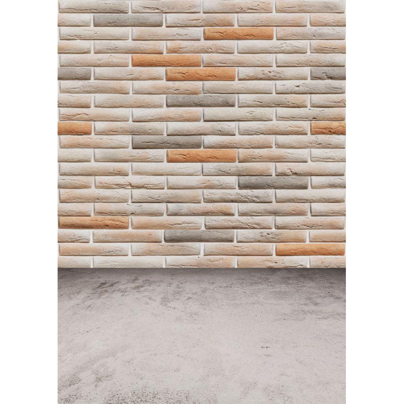 Avezano Paint Brick Wall Texture Backdrop For Photography With Nearly Solid Gray Floor-AVEZANO