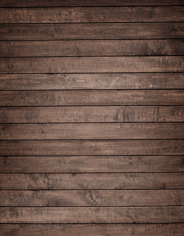 Avezano Dark Brown Wood Plank Rubber Floor Mat