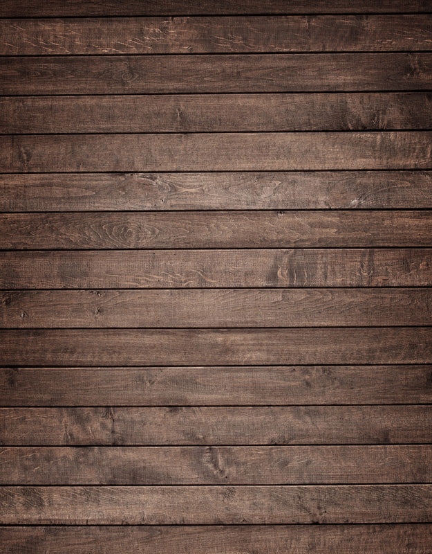 Avezano Dark Brown Wood Plank Rubber Floor Mat