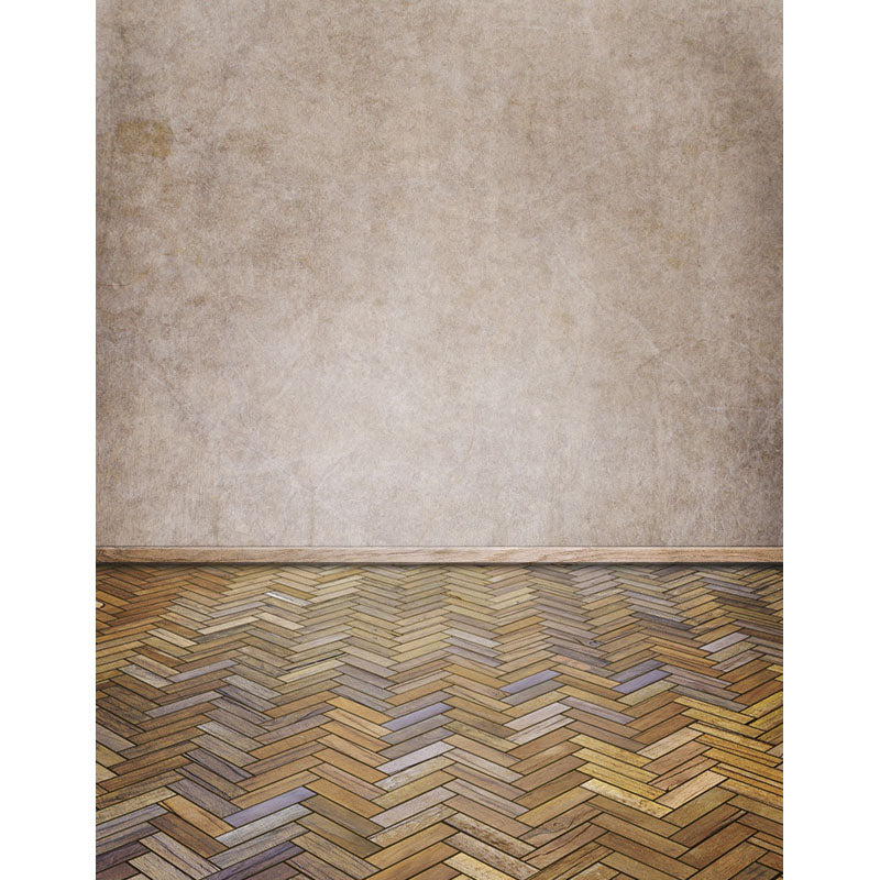 Avezano Wall Backdrop With Wood Brick Floor For Portrait Photography-AVEZANO