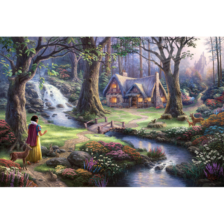 Avezano Snow White and the Log Cabin Oil Painting Photography Background-AVEZANO