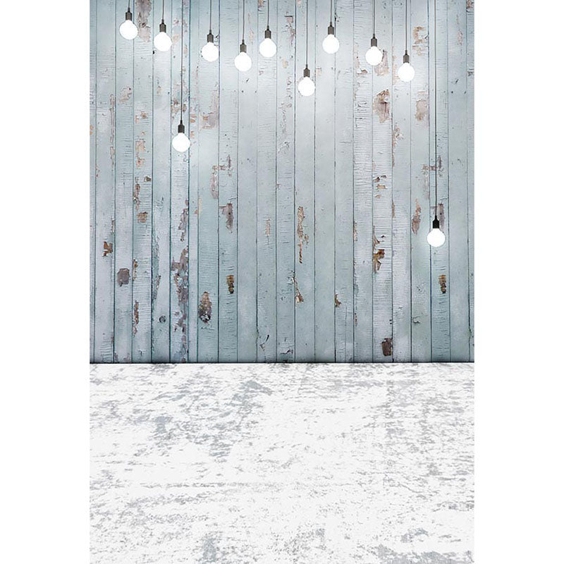 Avezano Vertical Version Wood Wall Backdrop With White Floor For Photography-AVEZANO