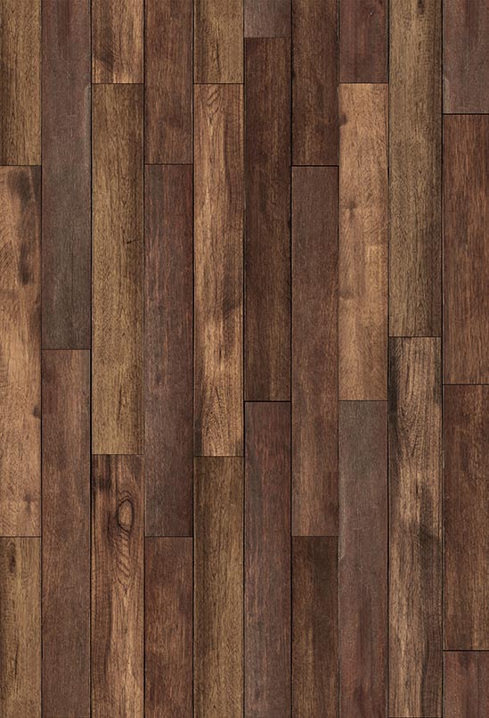 Avezano Brown Plank Rubber Floor Mat