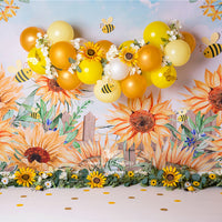 Avezano Sunflower Backdrop for Photography By Paula Easton-AVEZANO