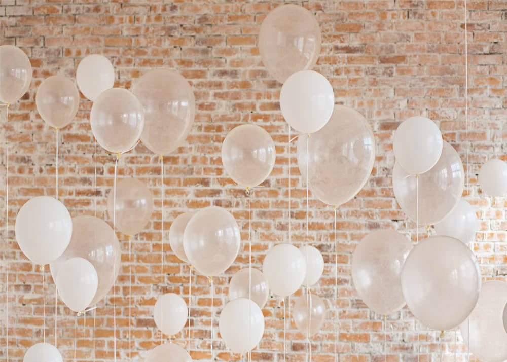 Avezano Brick Wall And Balloons Photography Backdrop-AVEZANO