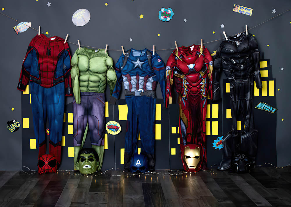 Avezano Marvel Super Hero Costume Photography Backdrop