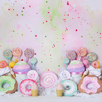 Avezano Lollipops And Donuts Photography Backdrop