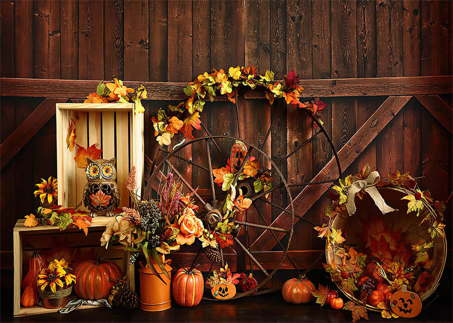 Avezano Thanksgiving Fruitful Autumn Photography Backdrop-AVEZANO