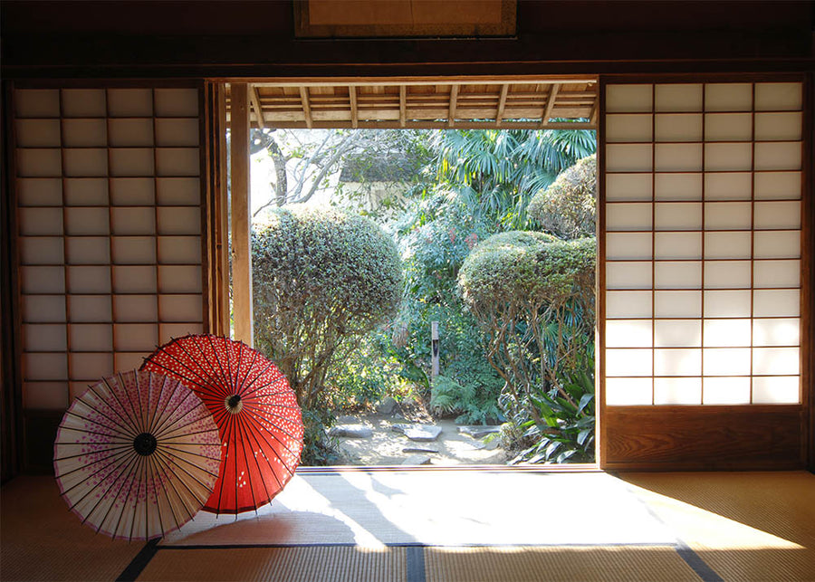 Avezano Japanese Style Room Door Photography Backdrop-AVEZANO