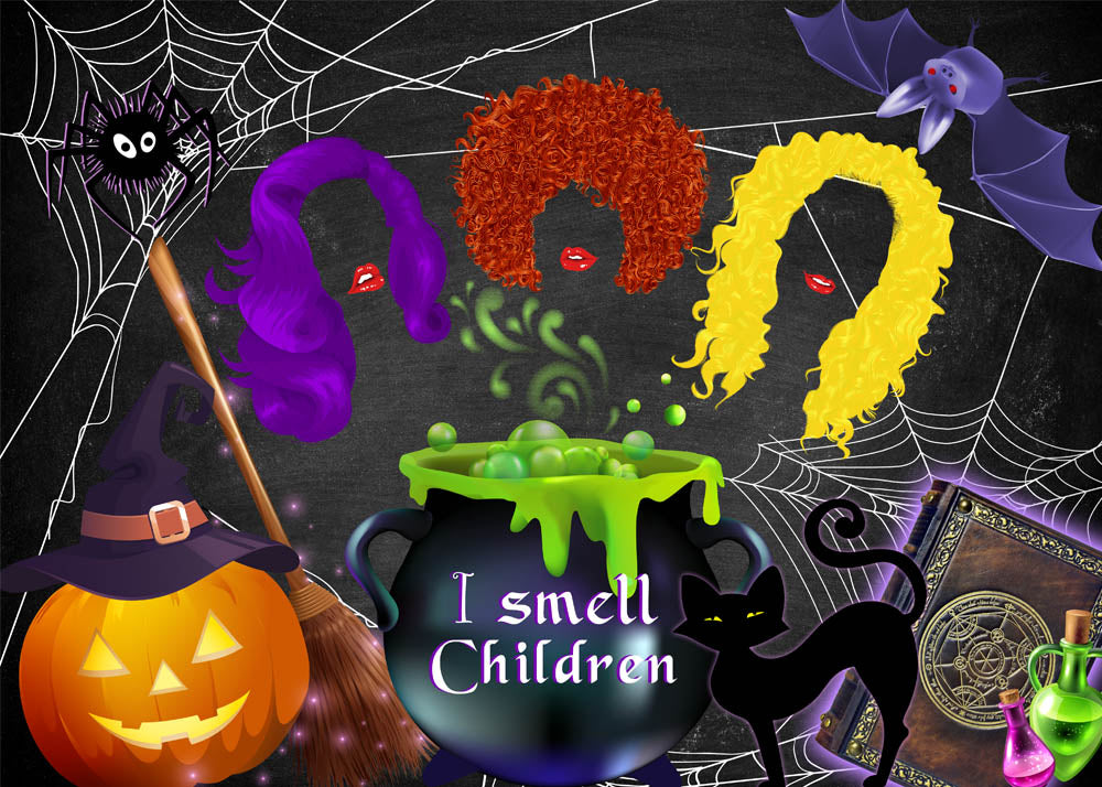 Avezano I Smell Children Halloween Photography Backdrop-AVEZANO