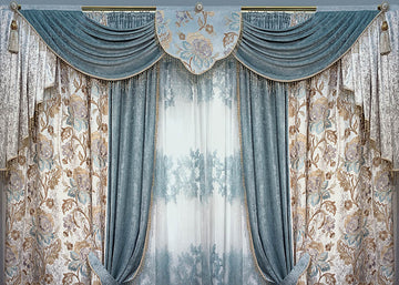 Avezano Elegant Floral Pattern Curtains Photography Backdrop-AVEZANO