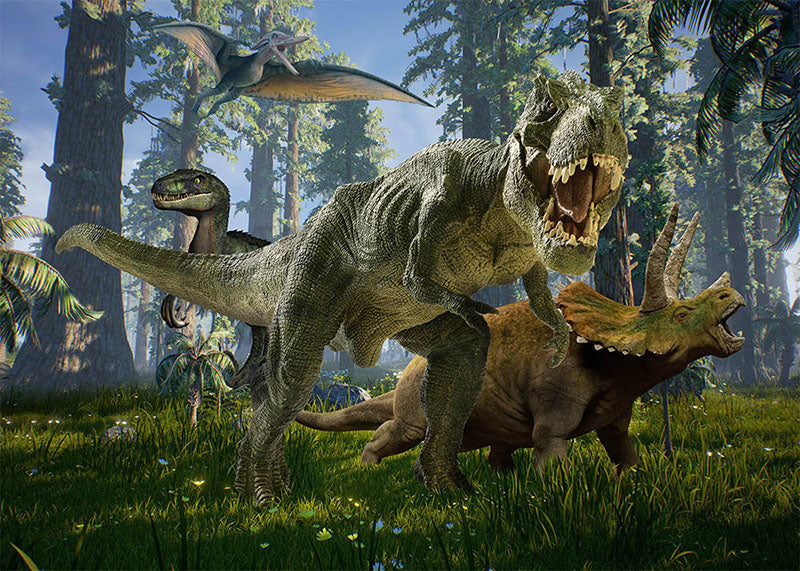 Avezano Spring Dinosaur World Photography Backdrop-AVEZANO