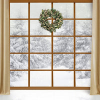 Avezano Christmas Tree and fireplace Photography Backdrop Room Set