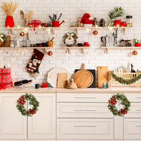 Avezano Christmas Decorative Cabinets Photography Backdrop Room Set
